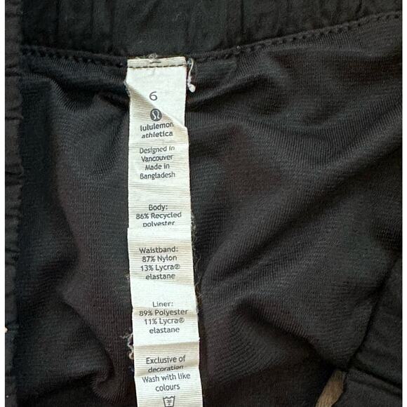 Lululemon | Run Speed Short | 4 Way stretch | Lined | Black/White Rose | SZ 6‎ - Picture 4 of 8